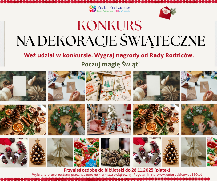 Read more about the article KONKURS NA DEKORACJĘ ŚWIĄTECZNĄ. CZAS START !